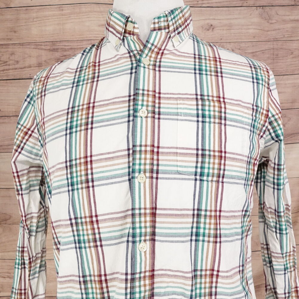 GAP SLIM FIT MULTICOLOR‎ CHECK BUTTON DOWN SHIRT MENS SIZE M MEDIUM